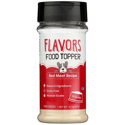 Flavors Food Topper Beef Red Meat Dog Treats - 3.1oz