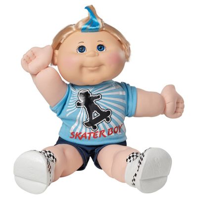 Cabbage Patch Kids 14 Skateboard Boy Blonde Hair Blue Eyes