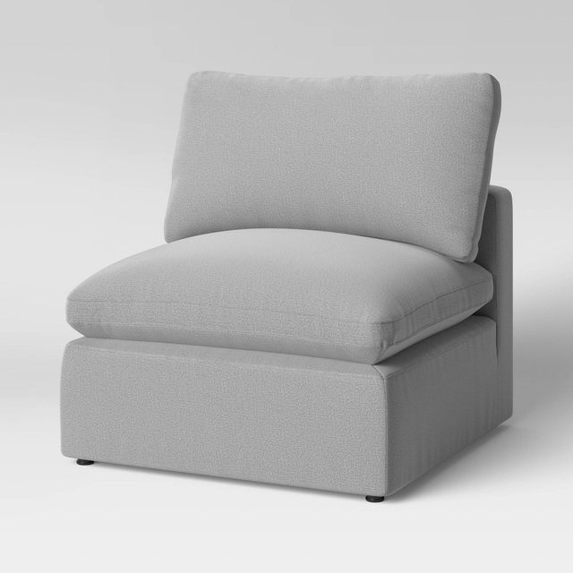 Allandale Modular Armless Sectional Sofa Chair Gray - Threshold