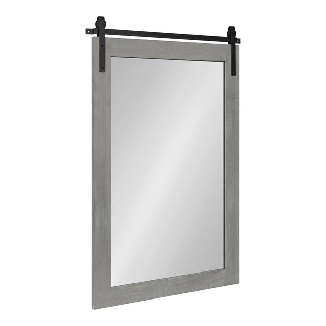 24 x 38 Cates Rectangle Wall Mirror Gray - Kate & Laurel All Things Decor