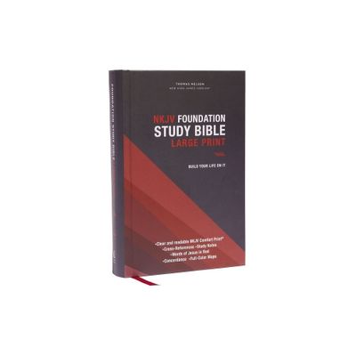 Nkjv, Foundation Study Bible, Large Print, Hardcover, Red Letter, Thumb Indexed, Comfort Print - by Thomas Nelson