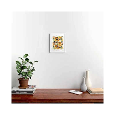 11 x 14 Avenie Citrus Fruits Framed Wall Art White - Deny Designs: Modern MDF, Digital Food Drink Art