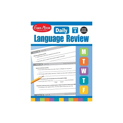 Daily Language Review, Grade 4 Teacher Edition - by Evan-Moor Educational Publishers (Paperback)