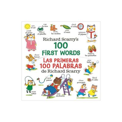 Richard Scarrys 100 First Words/Las Primeras 100 Palabras de Richard Scarry - (Board Book)