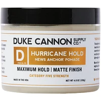 Duke Cannon News Anchor Hurricane Hold Pomade - Extra Strong Hold, Natural Finish Hair Styling Pomade for Men - 4.6 oz