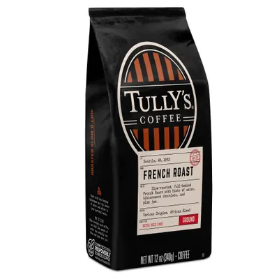 Tullys Coffee French Roast Ground Coffee - Dark Roast - 12oz