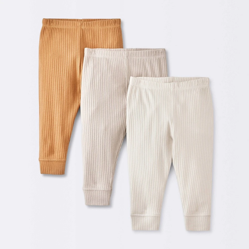 Baby 3pk Wide Ribbed Pants