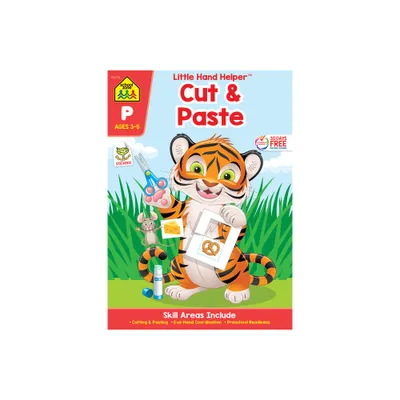 School Zone Cut & Paste Workbook with Stickers - (Paperback)