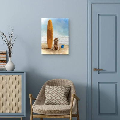 Masterpiece Art Gallery 18x24 Surfer Dog Wall Art