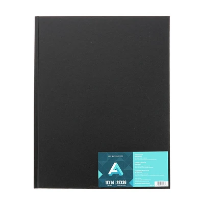 Art Alternatives 11x14 Hard-Bound Sketch Book: Lay-Flat, 220 Pages, Plain Paper, All Ages, Hard Cover, White