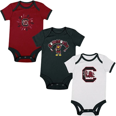 NCAA South Carolina Gamecocks Infant Boys 3pk Bodysuit