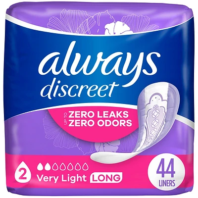 Always Discreet Incontinence Liners - Very Light Absorbency - L