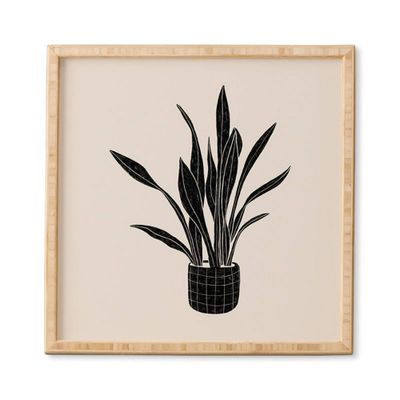 Alisa Galitsyna Snake Plant Framed Wall Art Black/White