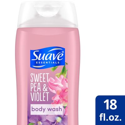 Suave Essentials Sweet Pea & Violet Hydrating Body Wash Soap for All Skin Types - 18 fl oz