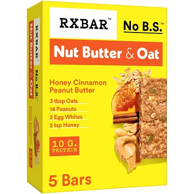 RXBAR Nut Butter & Oat Honey Cinnamon Peanut Butter Protein Bars - 9.7oz/5ct