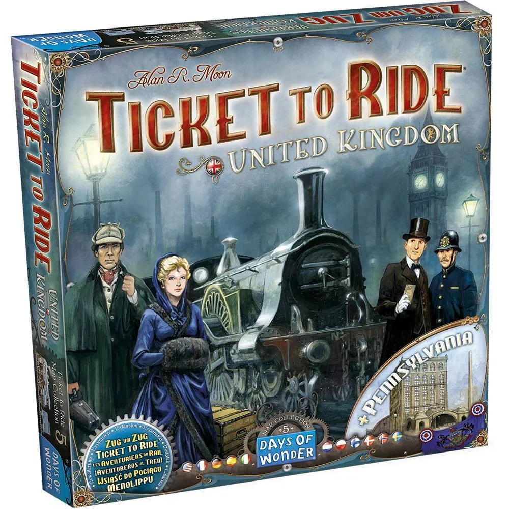 Asmodee Days of Wonder Ticket to Ride United Kingdom Map Col 5 Board Game |  The Market Place