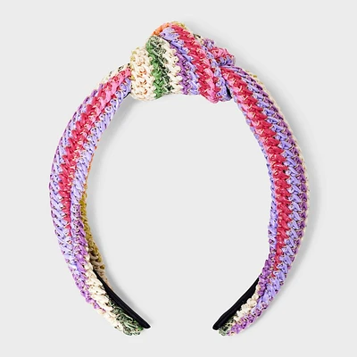 Striped Knitted Headband - Universal Thread Rainbow