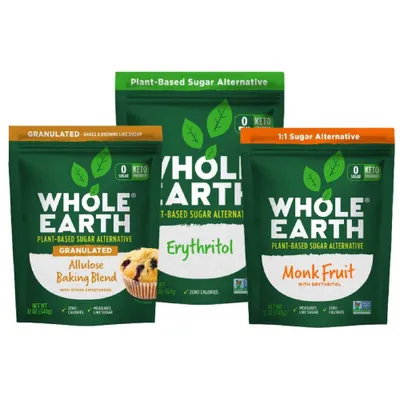 Whole Earth Allulose Erythritol & Monk Fruit Sweetener Variety Pack - 36oz