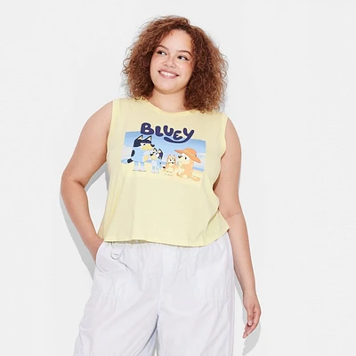 Womens Bluey Beach Graphic Tank Top