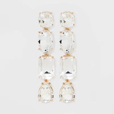 SUGARFIX by BaubleBar Mixed Stone Statement Earrings - Gold