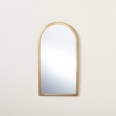 Arched 8x16 Metal Frame Wall Mirror Brass Finish - Hearth & Hand with Magnolia