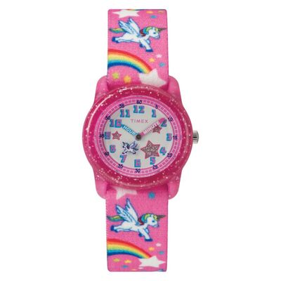 Kid Timex Watch With Unicorn And Rainbow Strap -  TW7C25500XY