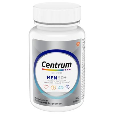 Centrum Silver Men 50+ Multivitamin/Multimineral Supplement Tablets - 100ct