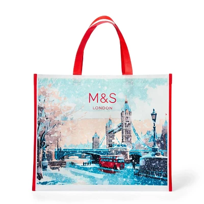 M&S Christmas Reusable Bag