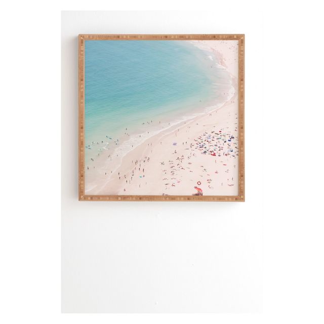 Ingrid Beddoes Beach Turquoise Blue Framed Wall Art Blue