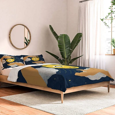 Deny Designs King Alja Horvat We are What We Think About Comforter and Pillow Shams: Abstract Design, Machine Washable, Non-Woven Fabric Construction