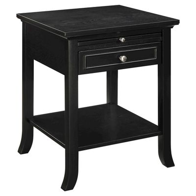 Breighton Home American Heritage Logan End Table with Drawer/Slide : Square Accent Table, Particle Board Frame