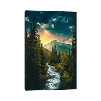 Where The River Flows by Zach Doehler Unframed Wall Canvas - iCanvas: Modern Style, Vertical Landscape Photo