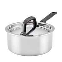 KitchenAid 1.5qt 5-Ply Clad Polished Stainless Steel Induction Sauce Pan with Lid