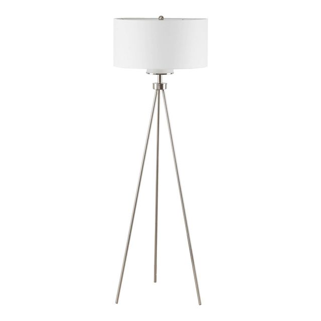 62.25 Kona Mid-century Modern Tripod Floor Lamp With Drum Shade