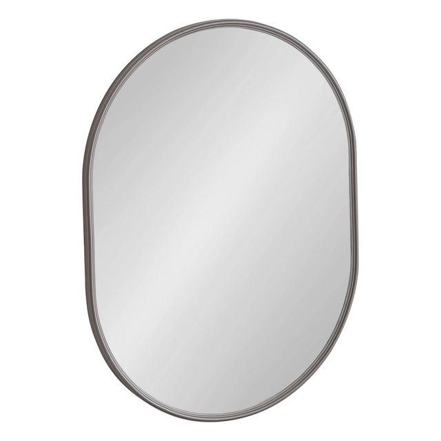 18 x 24 Caskill Oval Wall Mirror Gray - Kate & Laurel All Things Decor