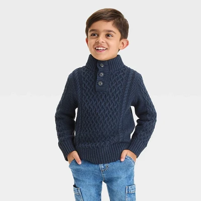 Toddler Boy Mockneck Pullover Sweater