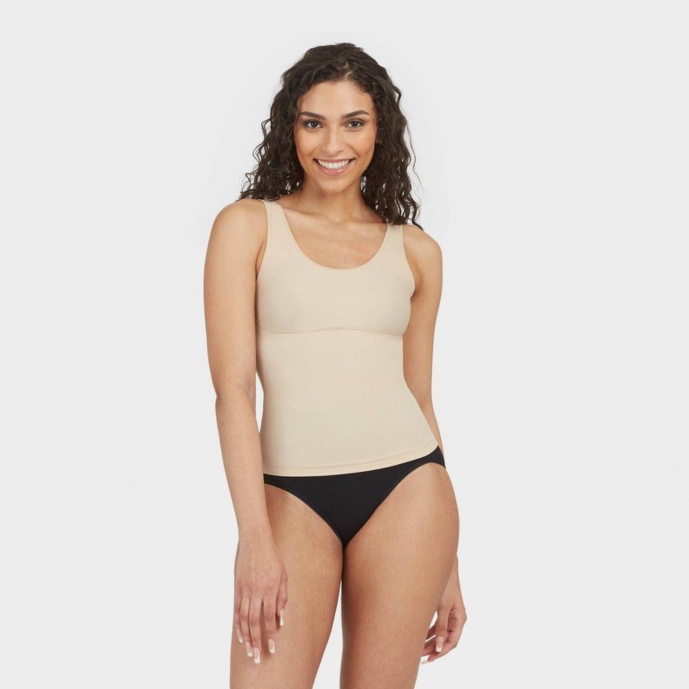 Assets By Spanx Women's Feminine Shaping Mid-thigh Bodysuit : Target