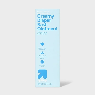 Creamy Diaper Rash Ointment - Zinc Oxide Aloe & Vitamin E - 4oz - up & up