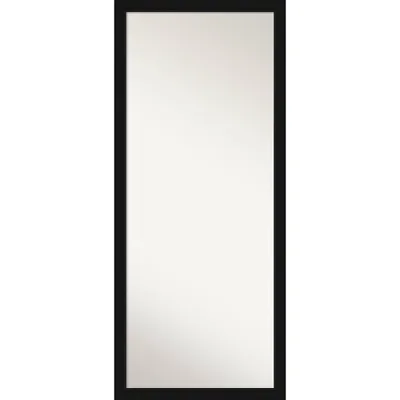27 x 63 Non-Beveled Avon Black Full Length Floor Leaner Mirror - Amanti Art
