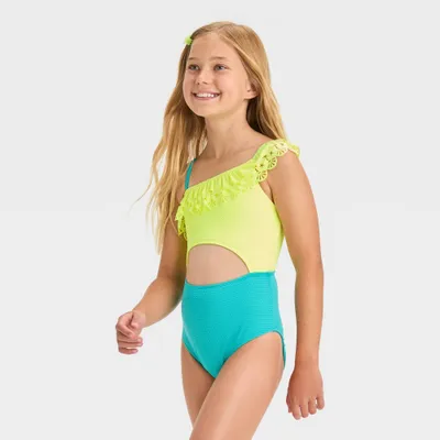 Girl Beach Dream Solid One Piece Swimuit