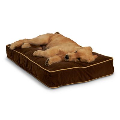 Kensington Garden Buster Reversible Rectangle Pillow Dog Bed - Cocoa