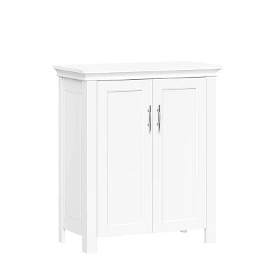 RiverRidge Home Somerset Two Door Bathroom and Laundry Storage Cabinet with Adjustable Shelf White