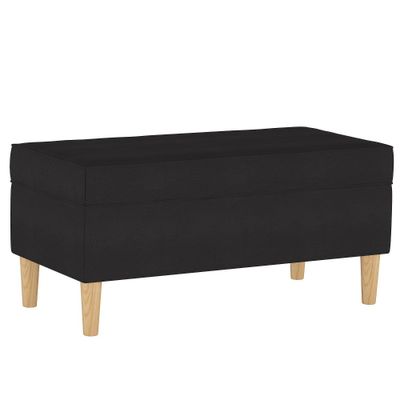 Skyline Furniture Storage Bench : Entryway Upholstered Ottoman with Welt Detail