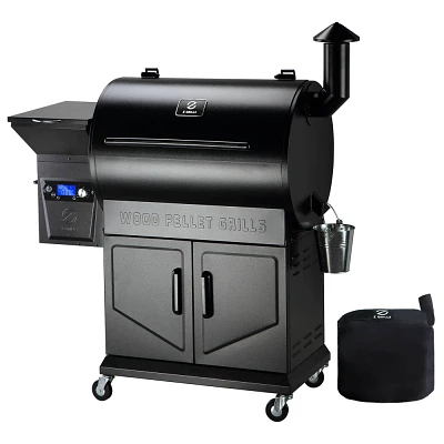 ZPG-700D7 Wood Pellet Grill BBQ Smoker Digital Control with Cover Black - Z Grills