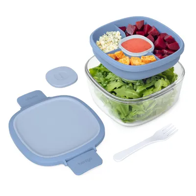 Bentgo Glass Salad Container - : Leakproof, BPA-Free, Stain & Odor-Resistant, Dishwasher Safe