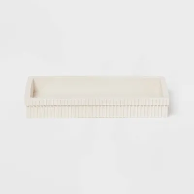 Ribbed Bath Tray White - Room Essentials