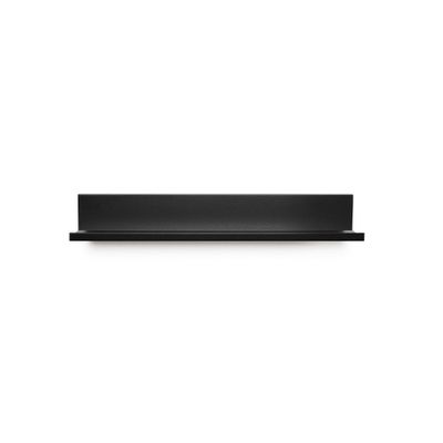 12 No Stud Needed Photo Ledge Black Powder Coat - Simple Mount: Metal Wall Shelf, Holds 20 lbs