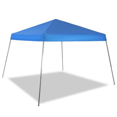 12 Outdoor Patio Pop-Up Canopy Tent with Wheeled Bag Blue - Captiva Designs: UV-Resistant, Waterproof, Metal Frame