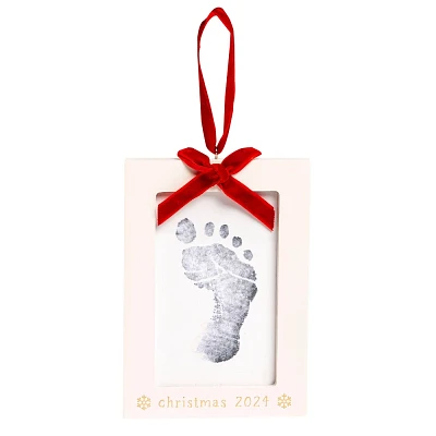 Pearhead Babys Ink Print Ornament - White