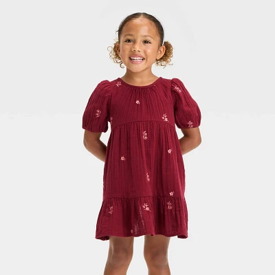 Toddler Girls Floral Short Sleeve Dress